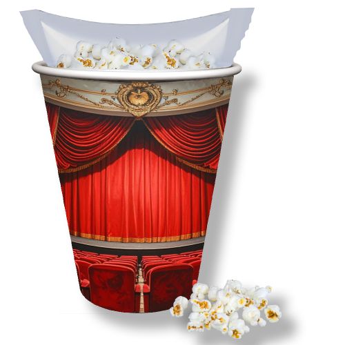 Popcorn salzig (vegan), ca. 10g, Snackbecher Maxi mit Maxi Tüte