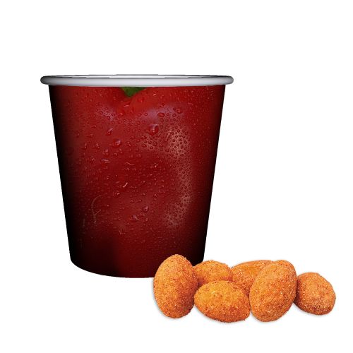 Erdnüsse Chili, ca. 30g, Snackbecher Mini
