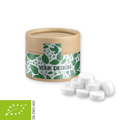 Bio Pfefferminz Drops (vegan), ca. 40g, Kraftpapierdose Mini