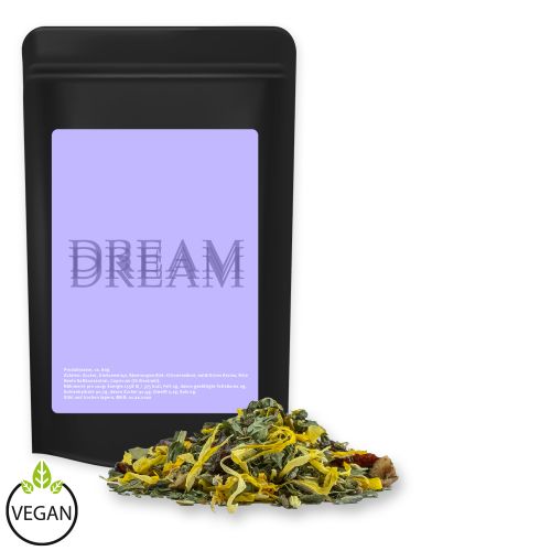 Kräutertee Lavendel, ca. 21g, Standbeutel Midi schwarz