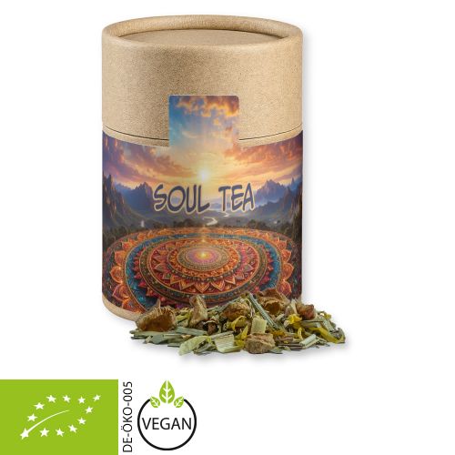 Bio Kräutertee Seelenwohl, ca. 27g, Kraftpapierdose Midi