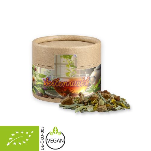 Bio Kräutertee Seelenwohl, ca. 11g, Kraftpapierdose Mini