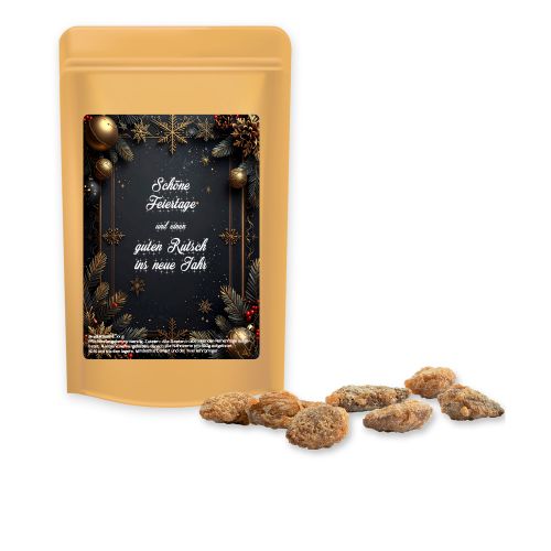 Feuergebrannte Mandeln ohne Zuckerzusatz (vegan), ca. 30g, Standbeutel Mini